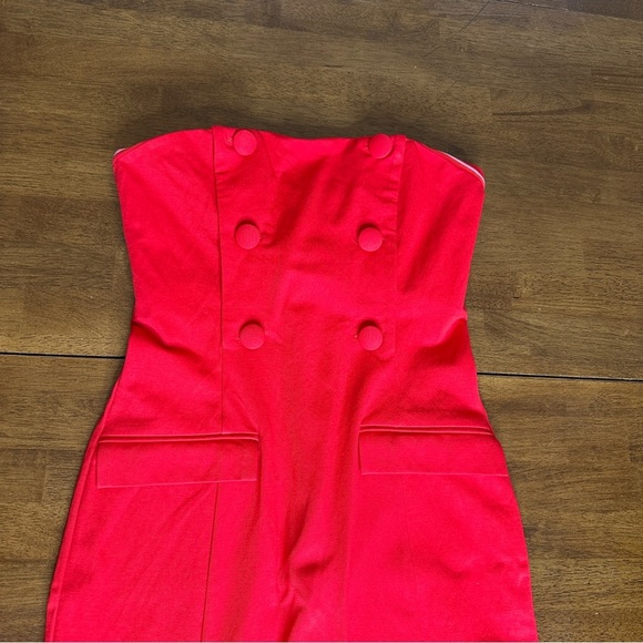 Chrissy Teigan X Revolve Medium Red Landon Dress Strapless NWT Sexy Hottie Date - Picture 10 of 12